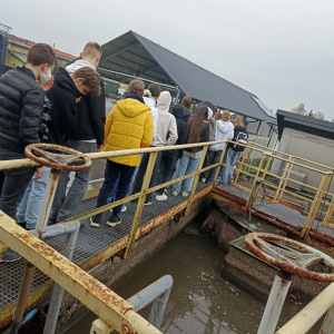 Zajęcia edukacyjne w Oczyszczalni Ścieków w Piekoszowie